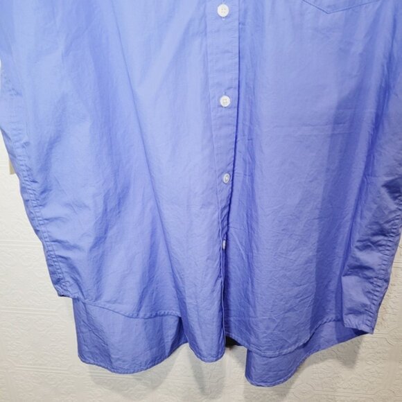 Wilfred NWT Oversized Playful Purple Button Down Short Sleeve Shirt - Picture 4 of 6